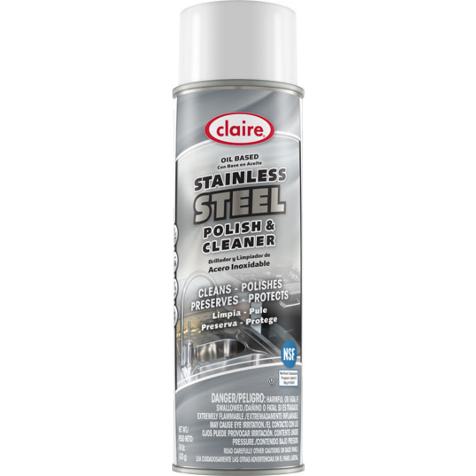 Claire Stainless Steel Oil Based Polish & Cleaner - 20oz