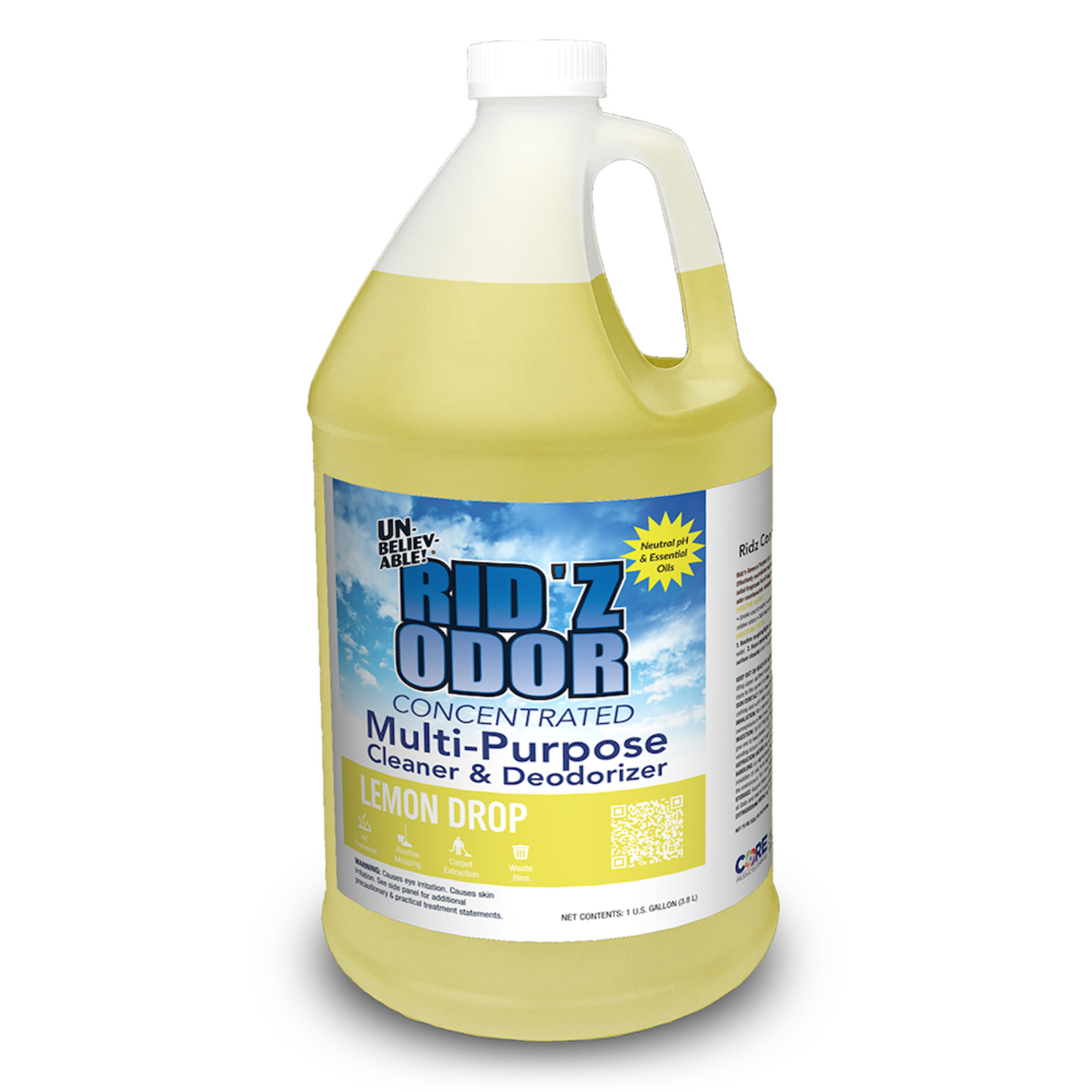 Core Products RID'Z ODOR SUPER CONCENTRATE UNBELIEVABLE! - LEMON DROP - GALLON