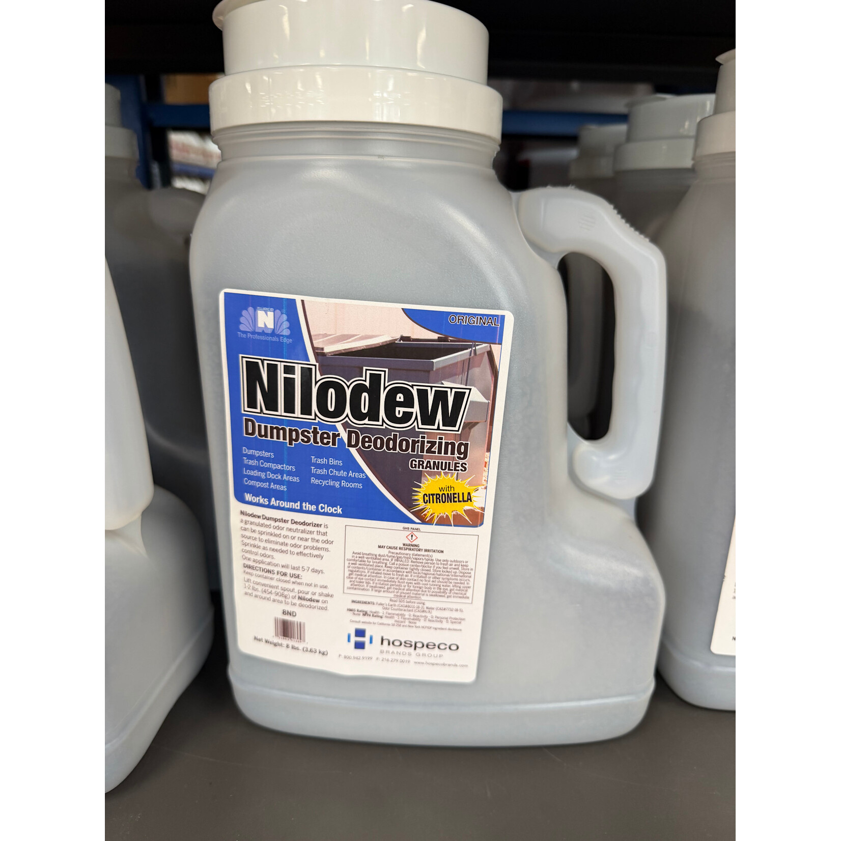 Nilodor NILODEW DUMPSTER DEODORIZER W/ CITRONELLA - 8 LB