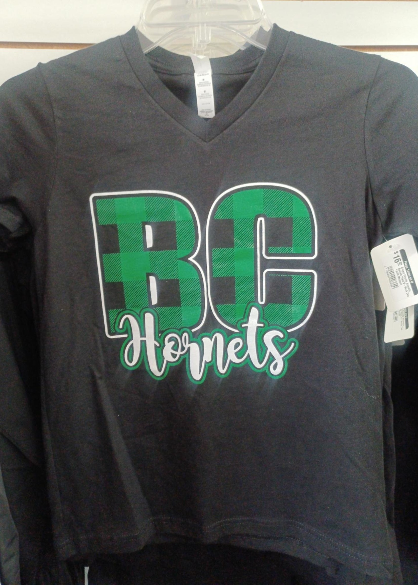 BC Hornets B.Plaid VNeck