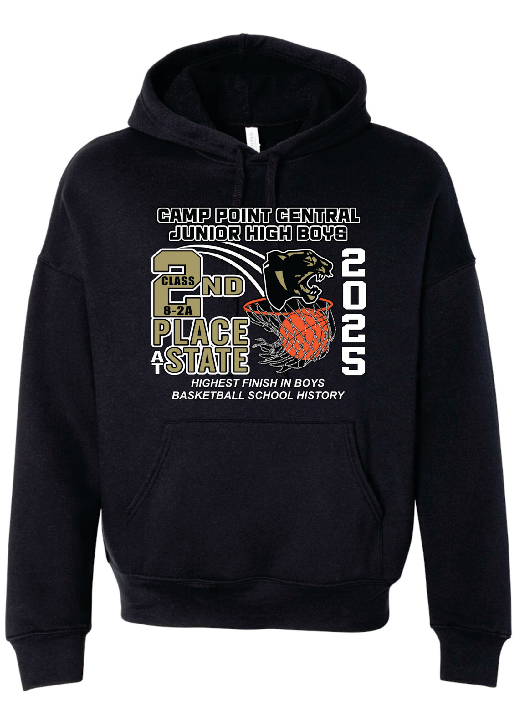 CJHS 8th Grade Boys Basketball 2nd in State Hoodie 25