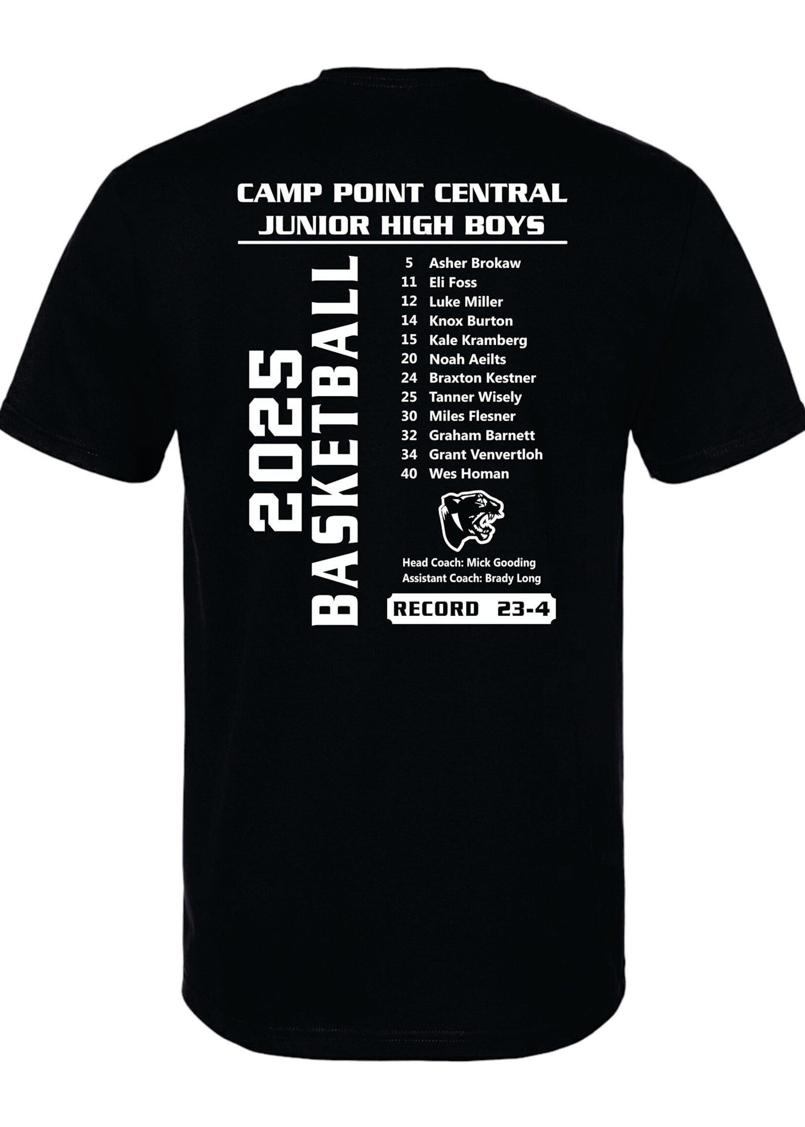 CJHS 8th Grade Boys Basketball 2nd in State Crewneck 25