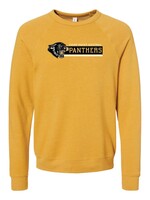 CPC Panthers Booster club mustard Bella 52/48 crewneck sweatshirt 25