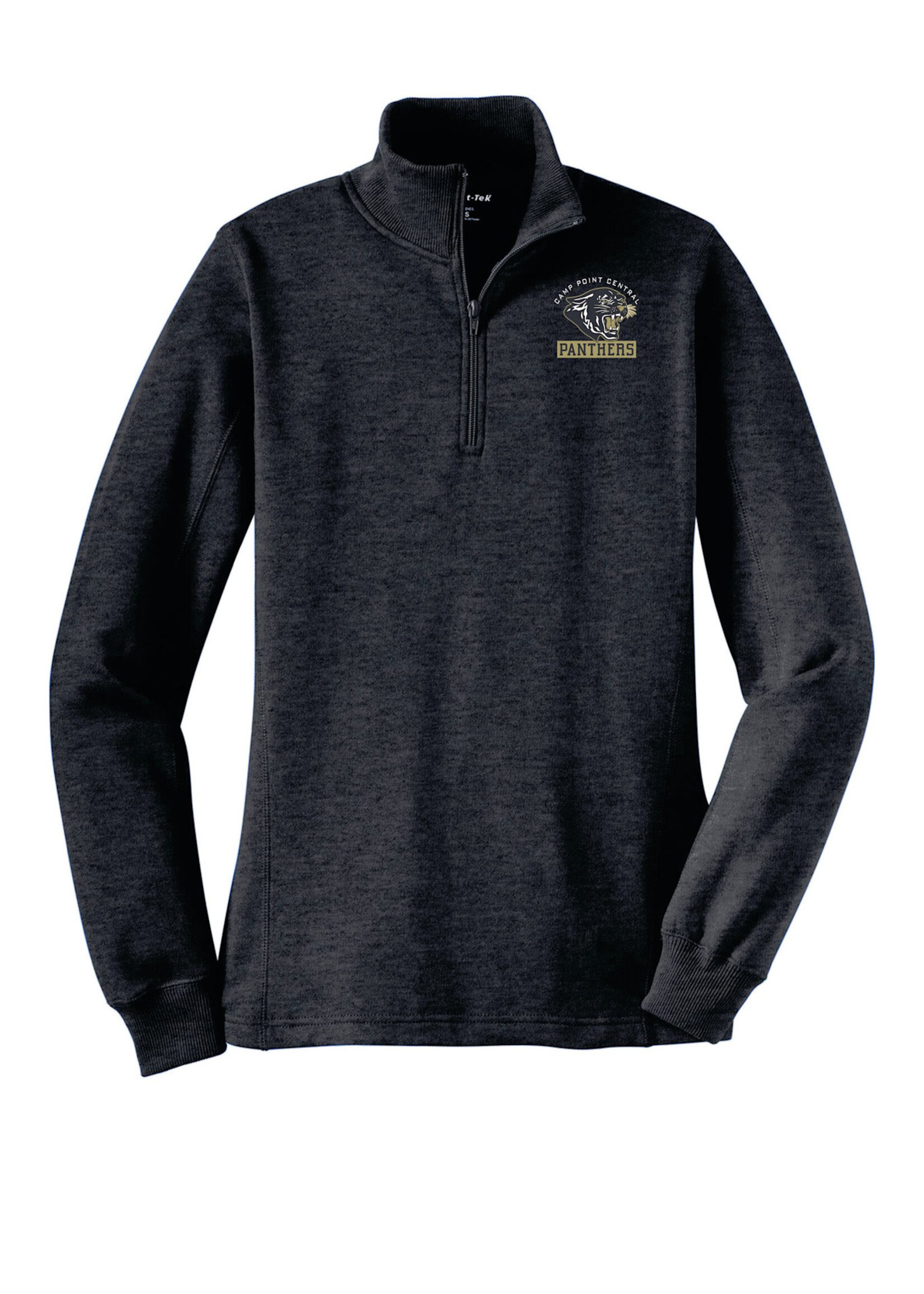 CPC Panthers Booster club Graphite heather LADIES 1/4 zip sweatshirt 25