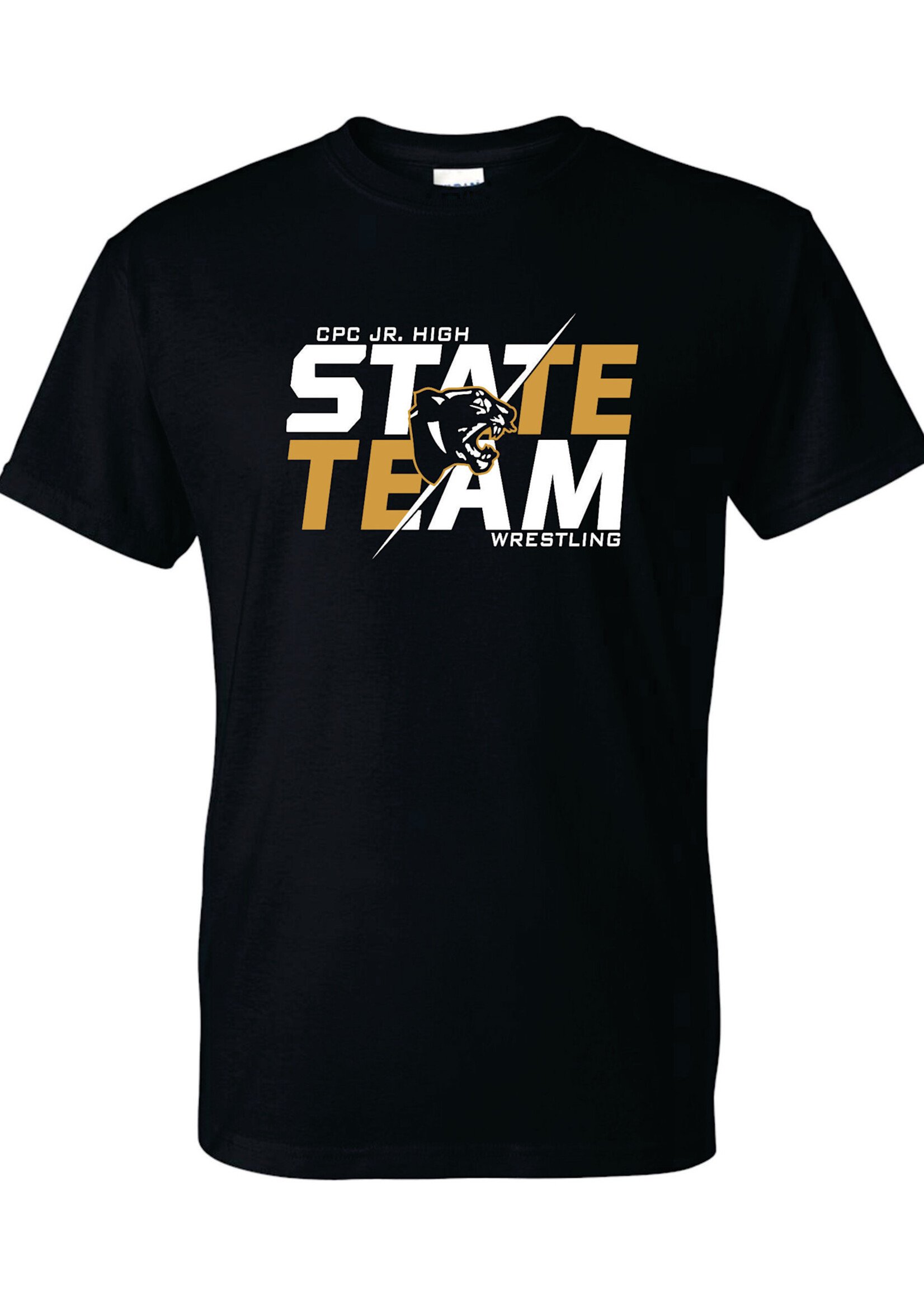 CPC JR High Wrestling state shirts 26 SST 50/50 Gildan