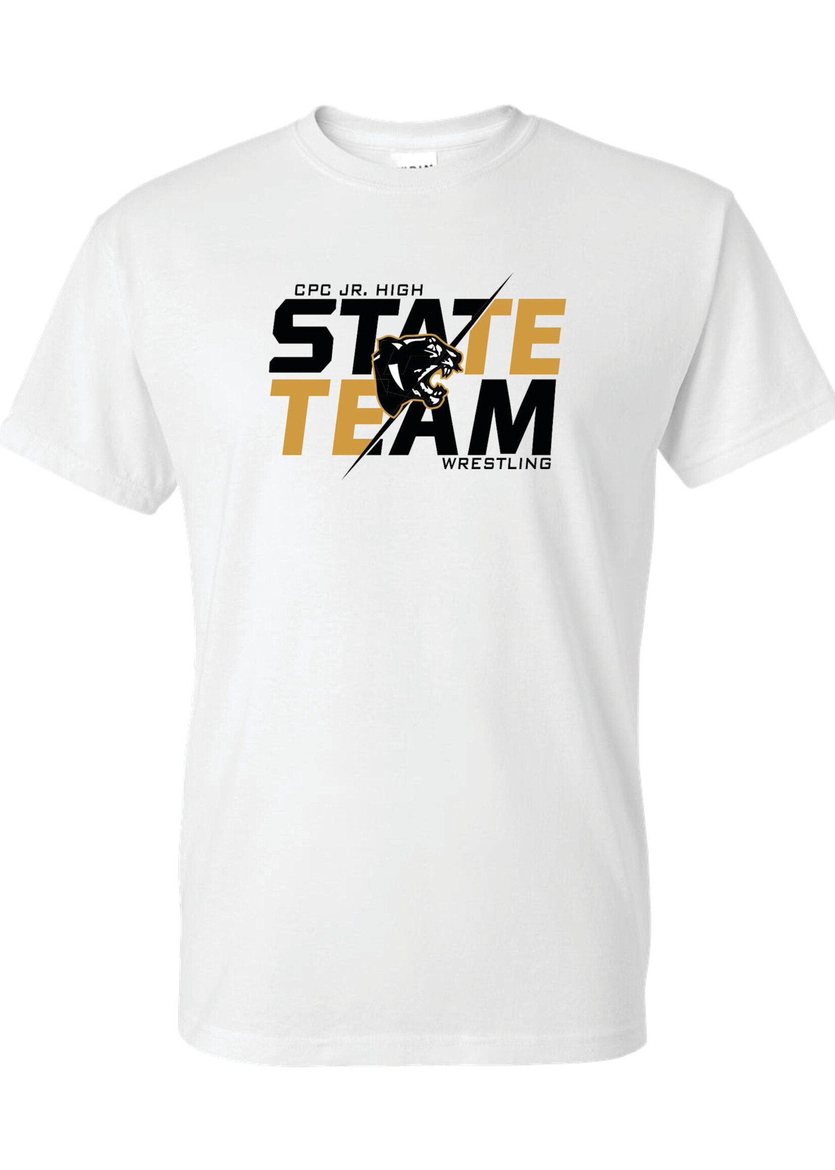 CPC JR High Wrestling state shirts 26 SST 50/50 Gildan
