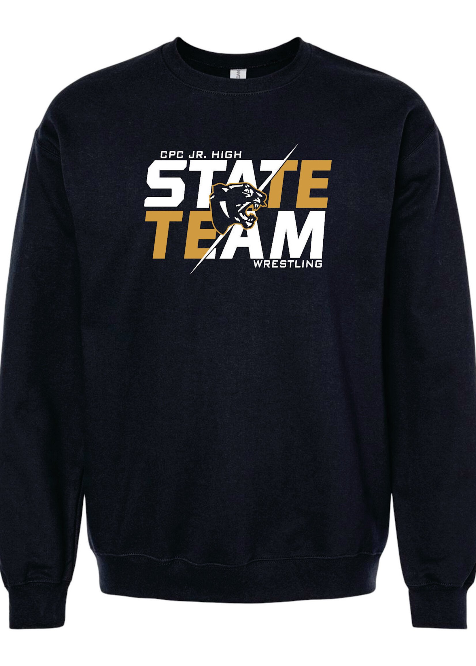 CPC JR High Wrestling state 26 crewneck sweatshirts Gildan