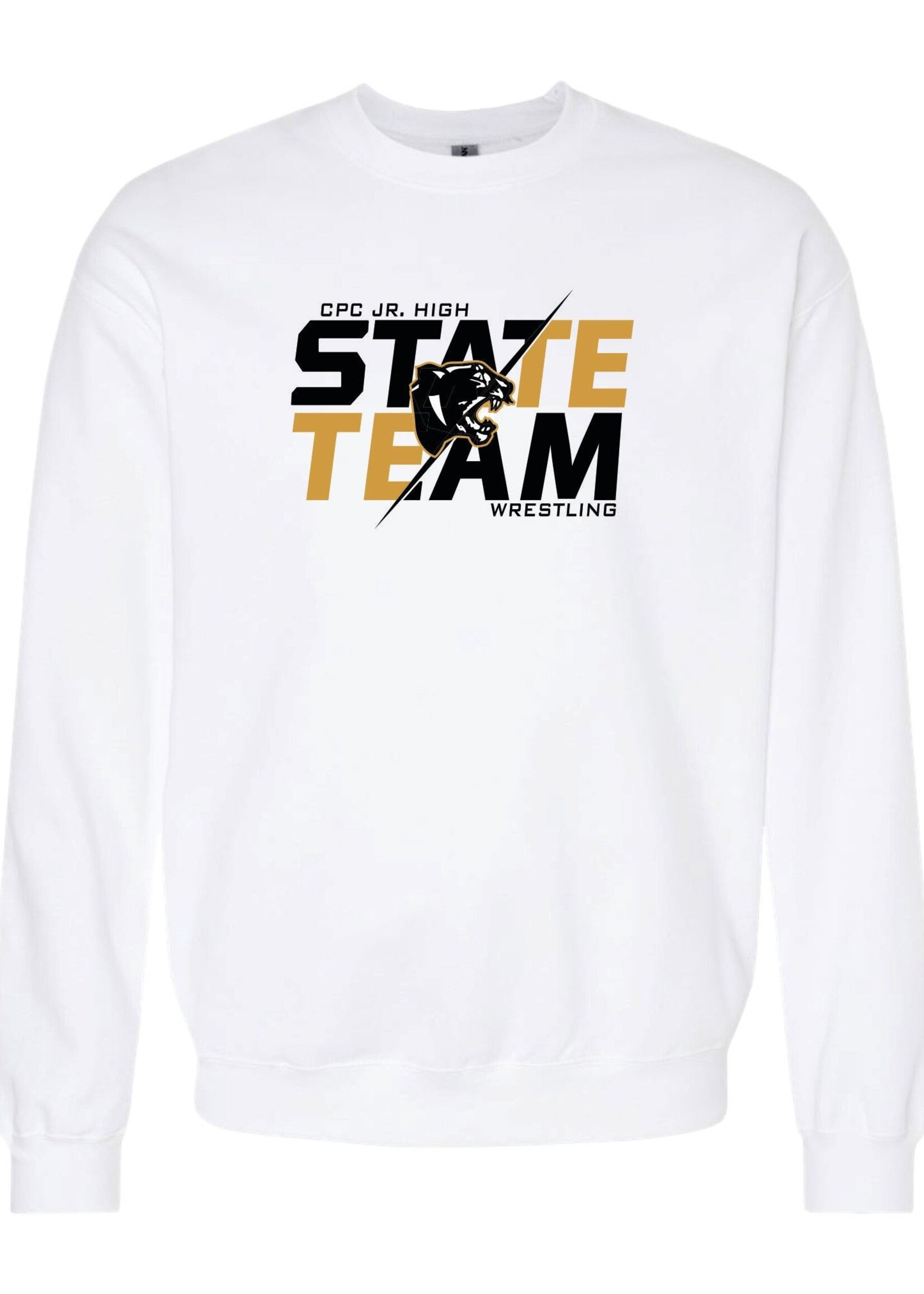 CPC JR High Wrestling state 26 crewneck sweatshirts Gildan