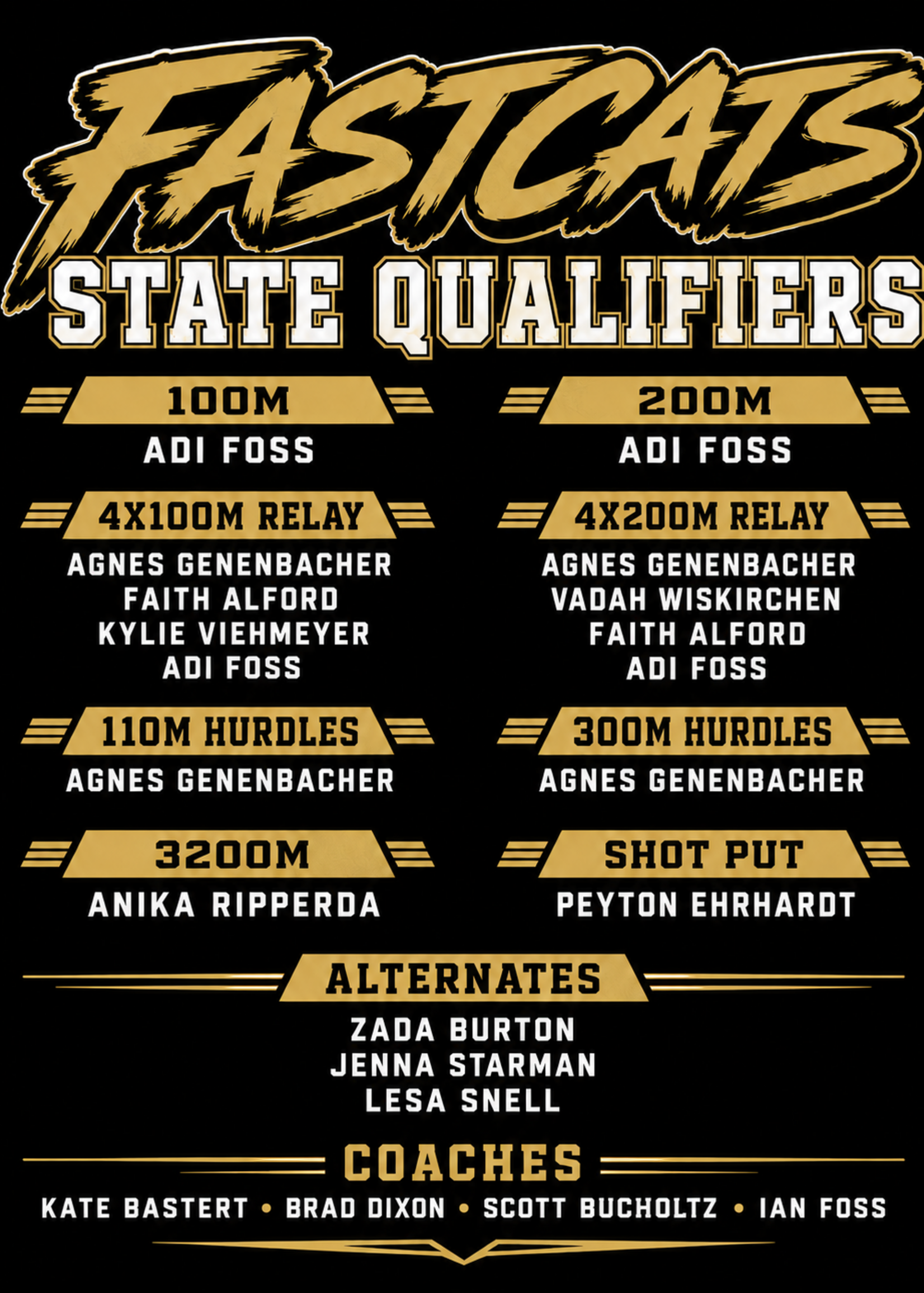Central Girls Track State shirts 26