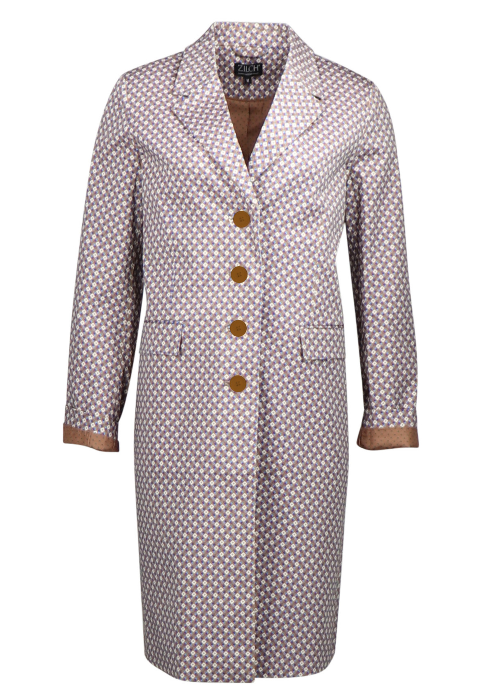 Zilch Zilch Patterned Spring Coat