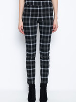 Picadilly Black Plaid Pull On Pant