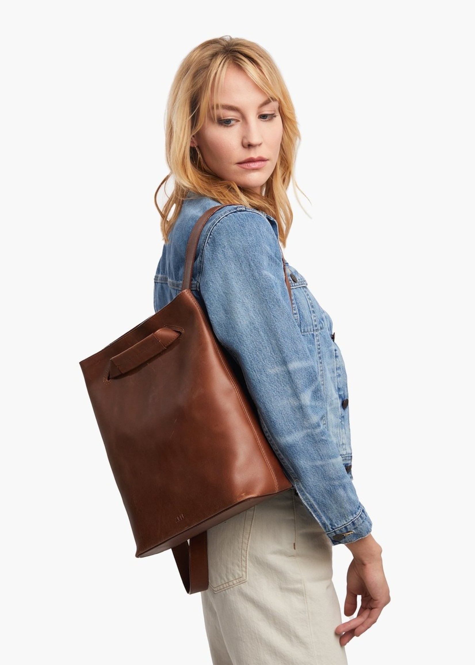able leather backpack