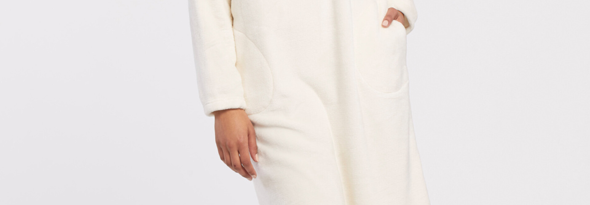 Cowl Neck Sherpa Lounging Gown