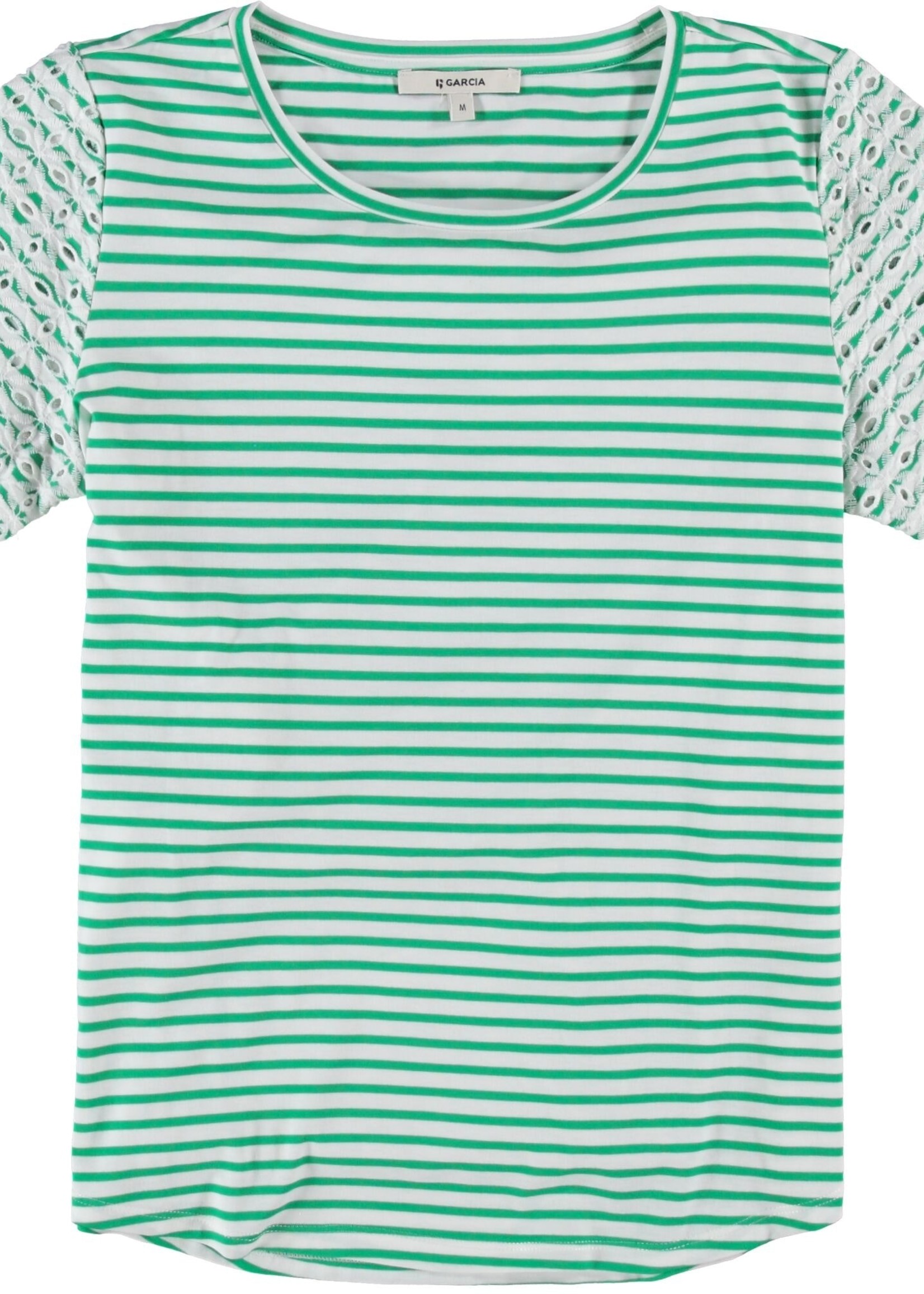 Garcia Striped T-Shirt w/ Sleeve Detail
