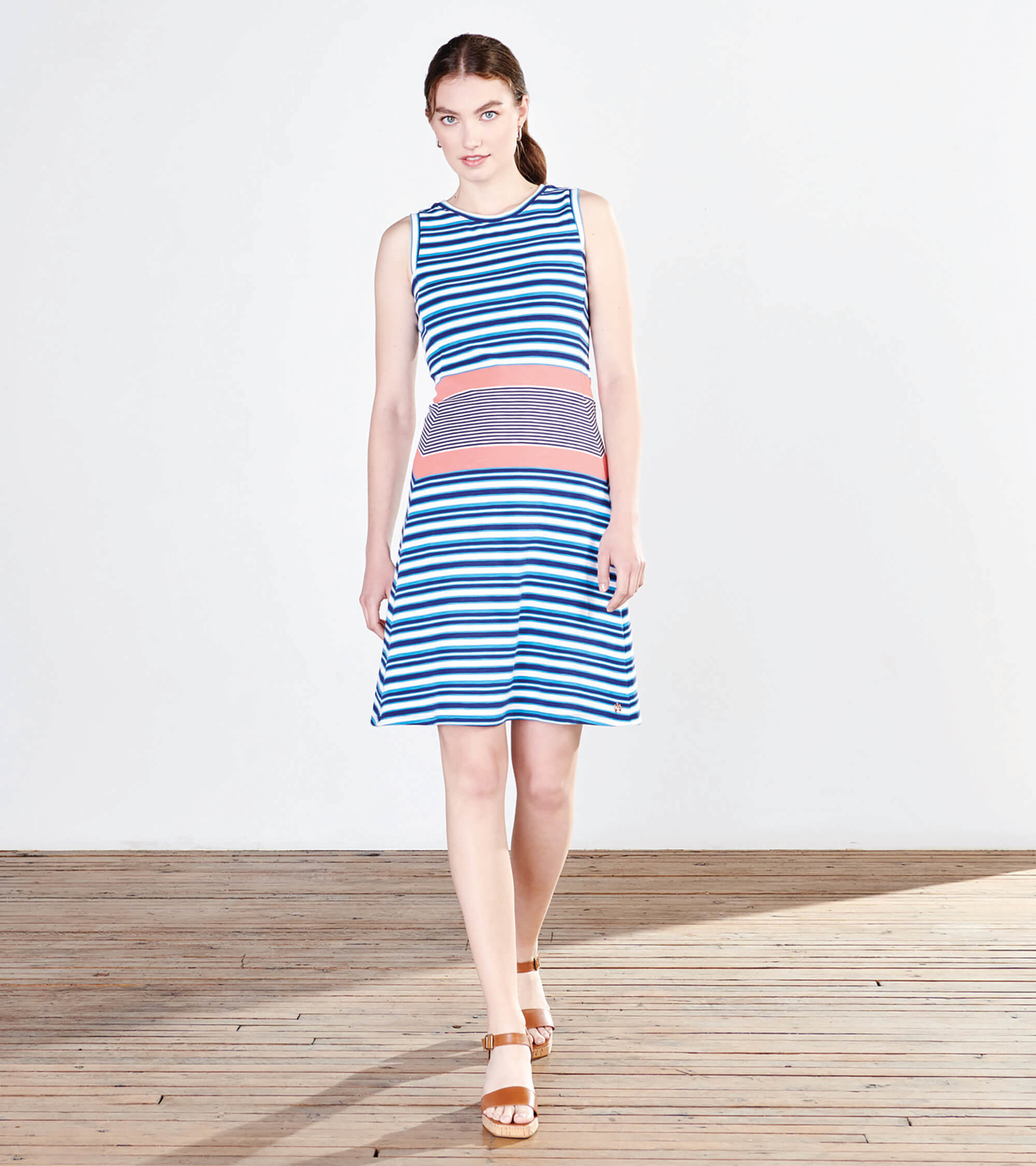 Sarah Striped Sleeveless Dress-1