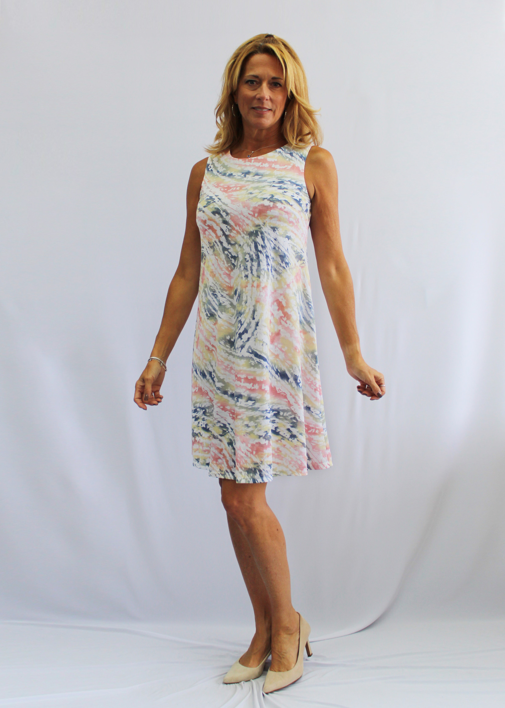 Softworks Sleeveless Multi-coloured Dress