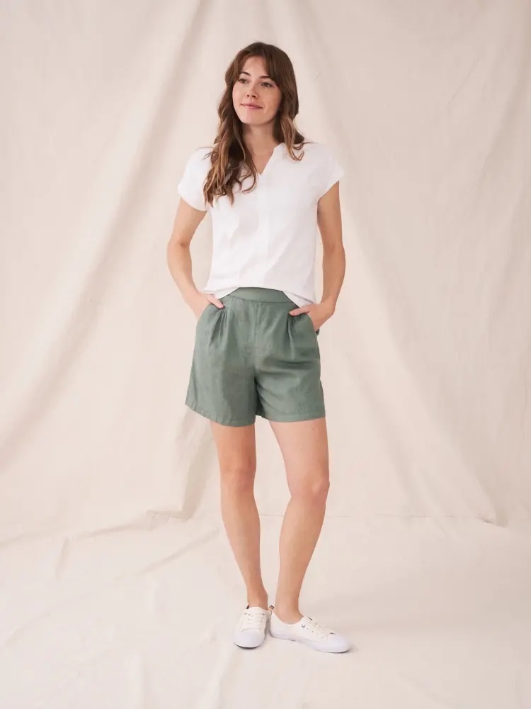 Hayley Linen Shorts-1