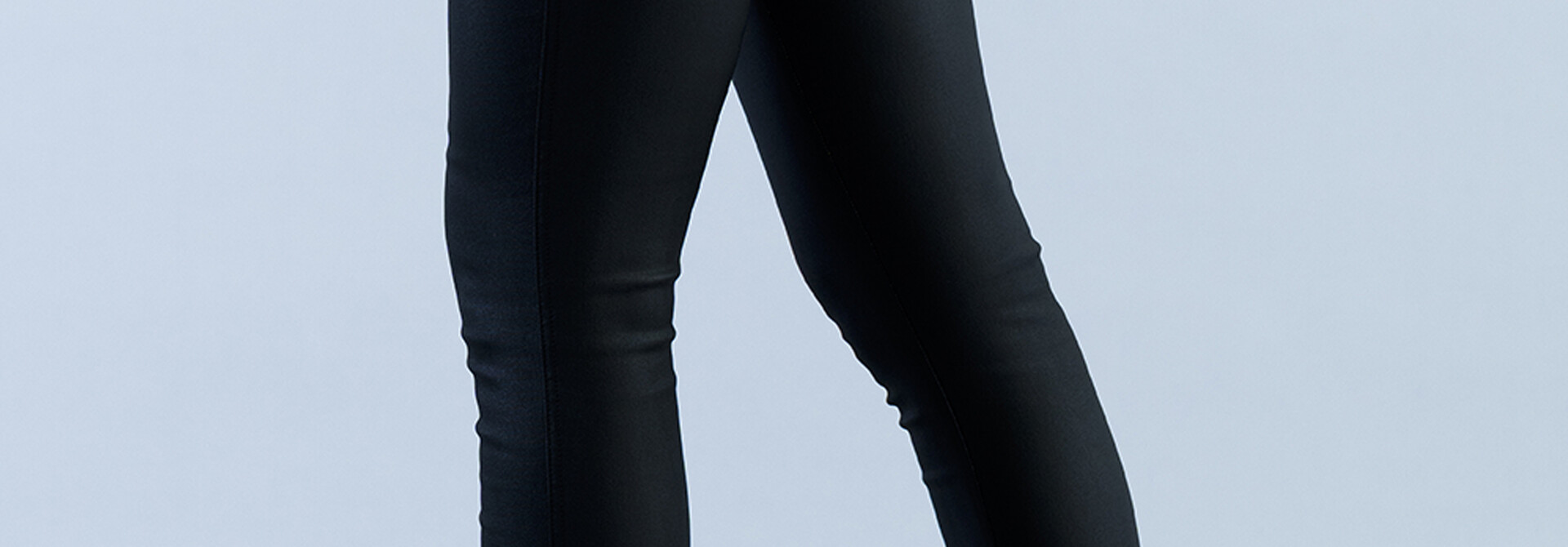 Marble Black Waxed Pants