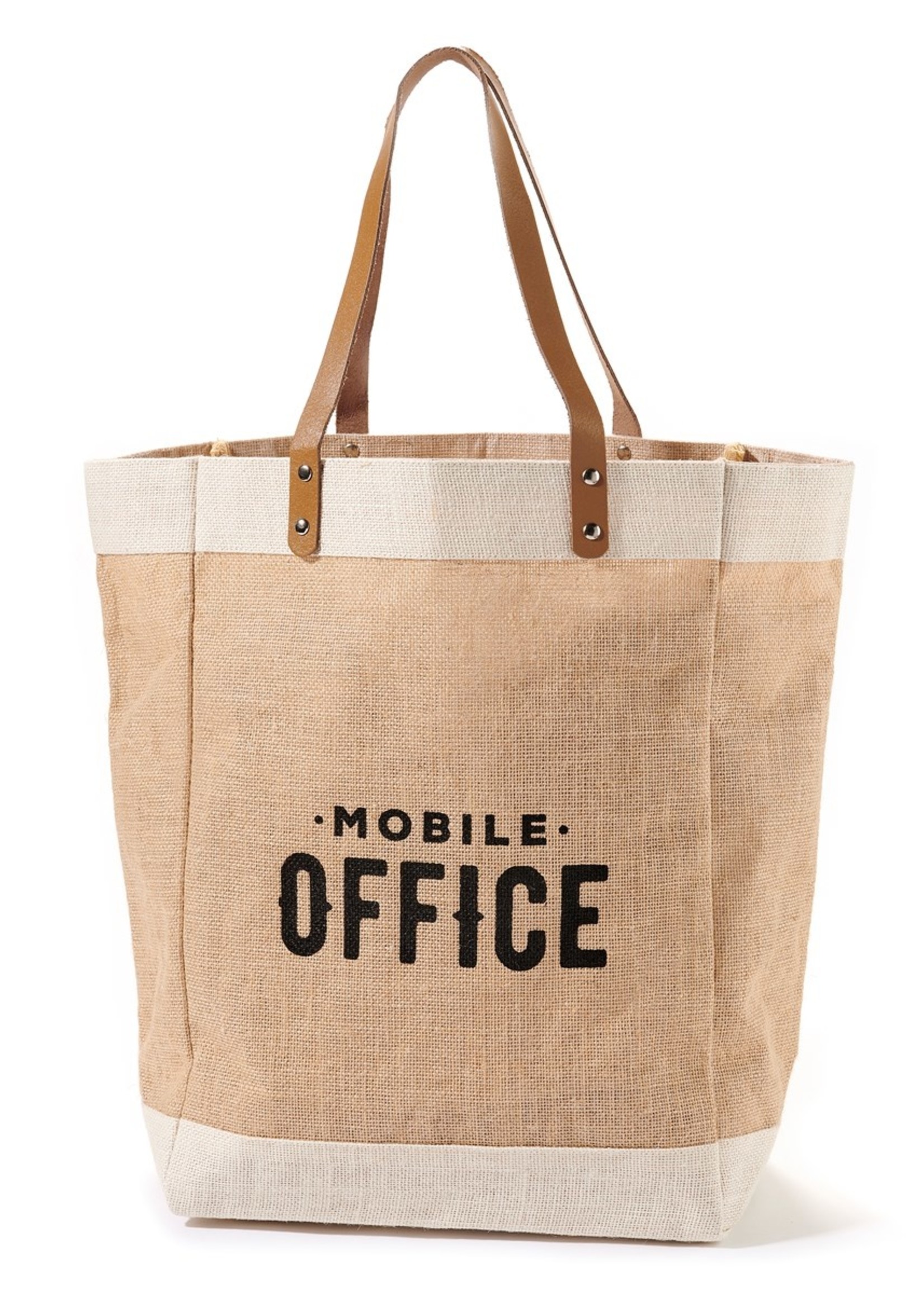 Jute Mobile Office Tote