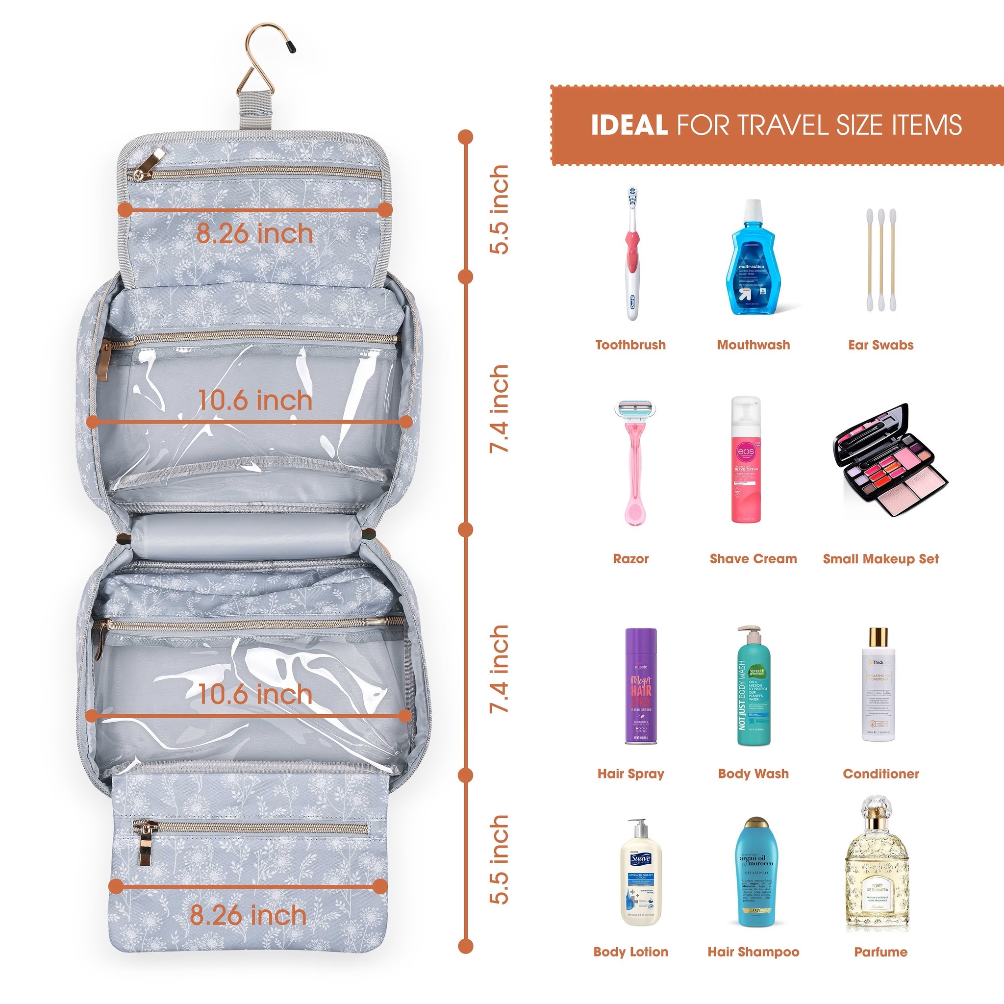 6 Compartment Toiletry Bag-5