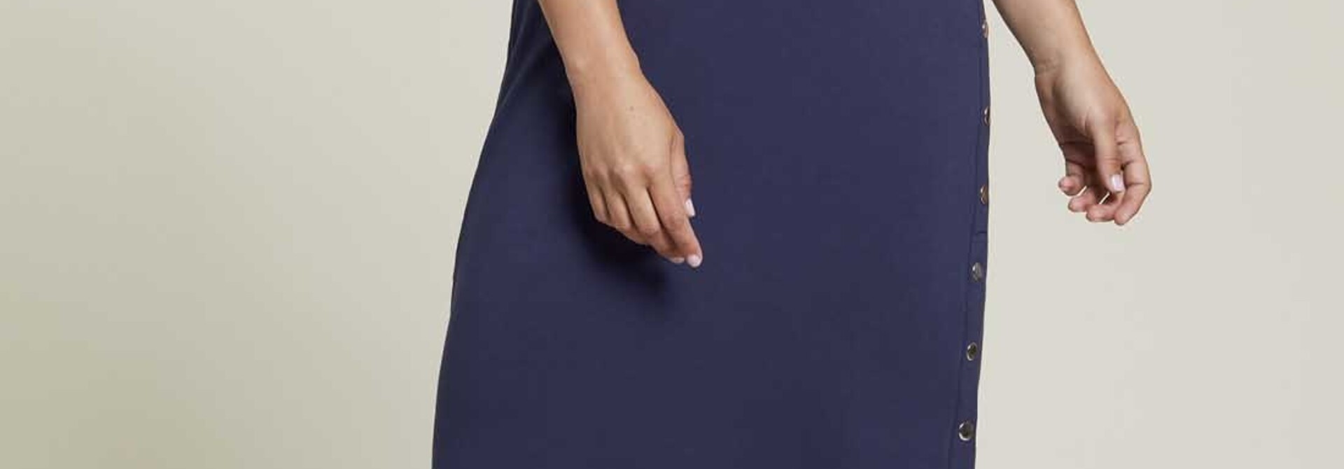 Navy Cotton Maxi Dress