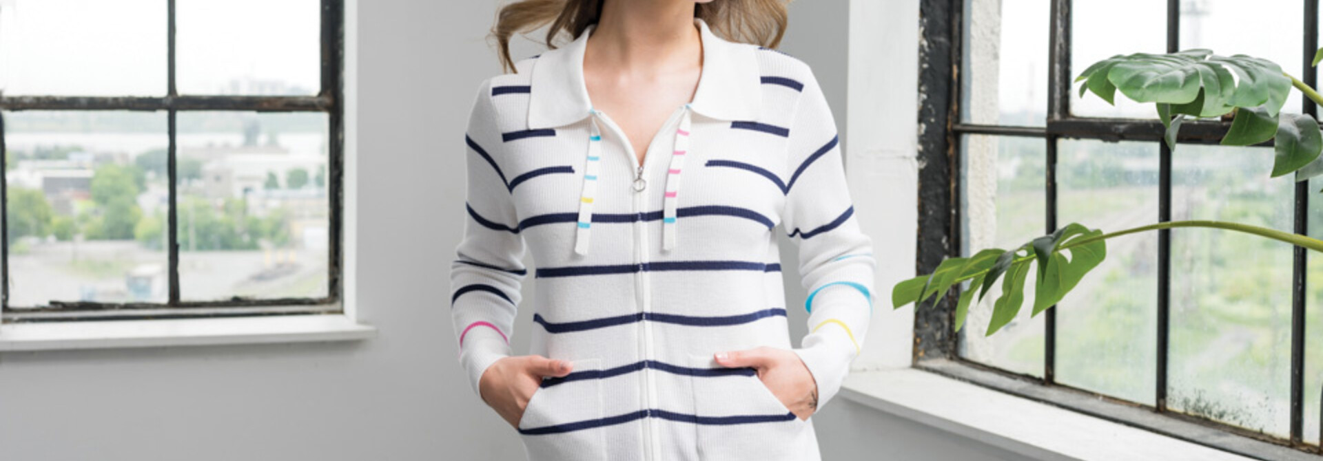 Knit Zipper Front Jacket