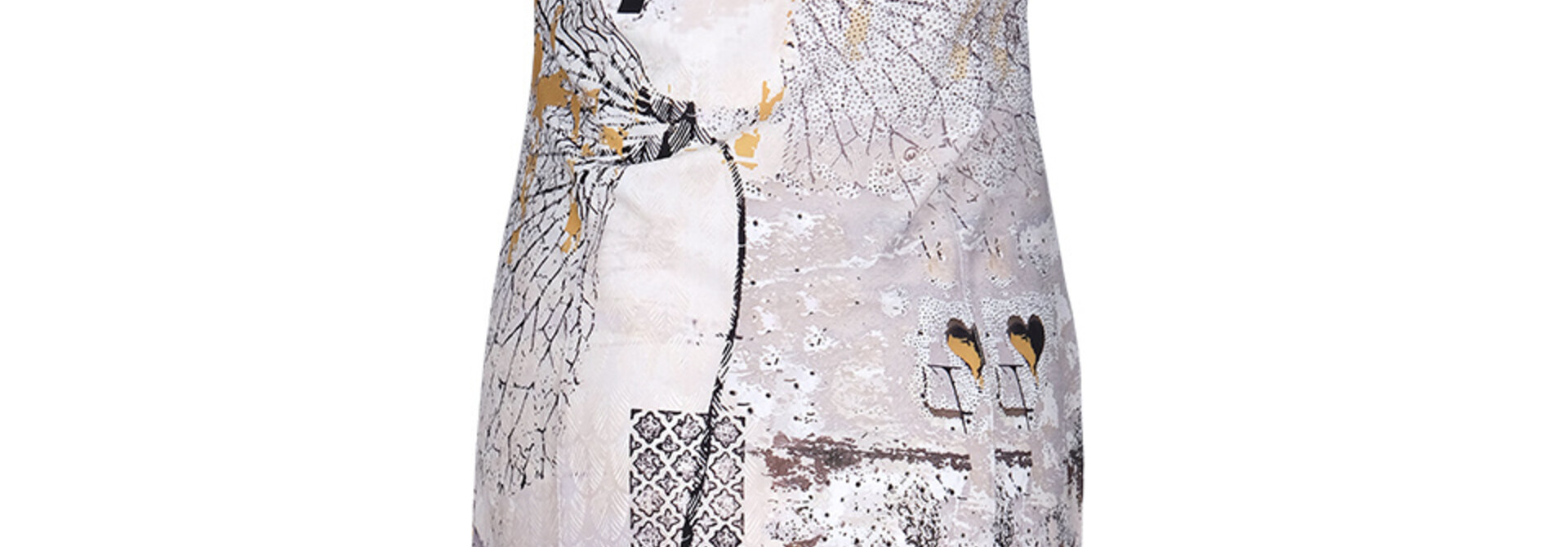 Gold & Black Printed Golf Dress