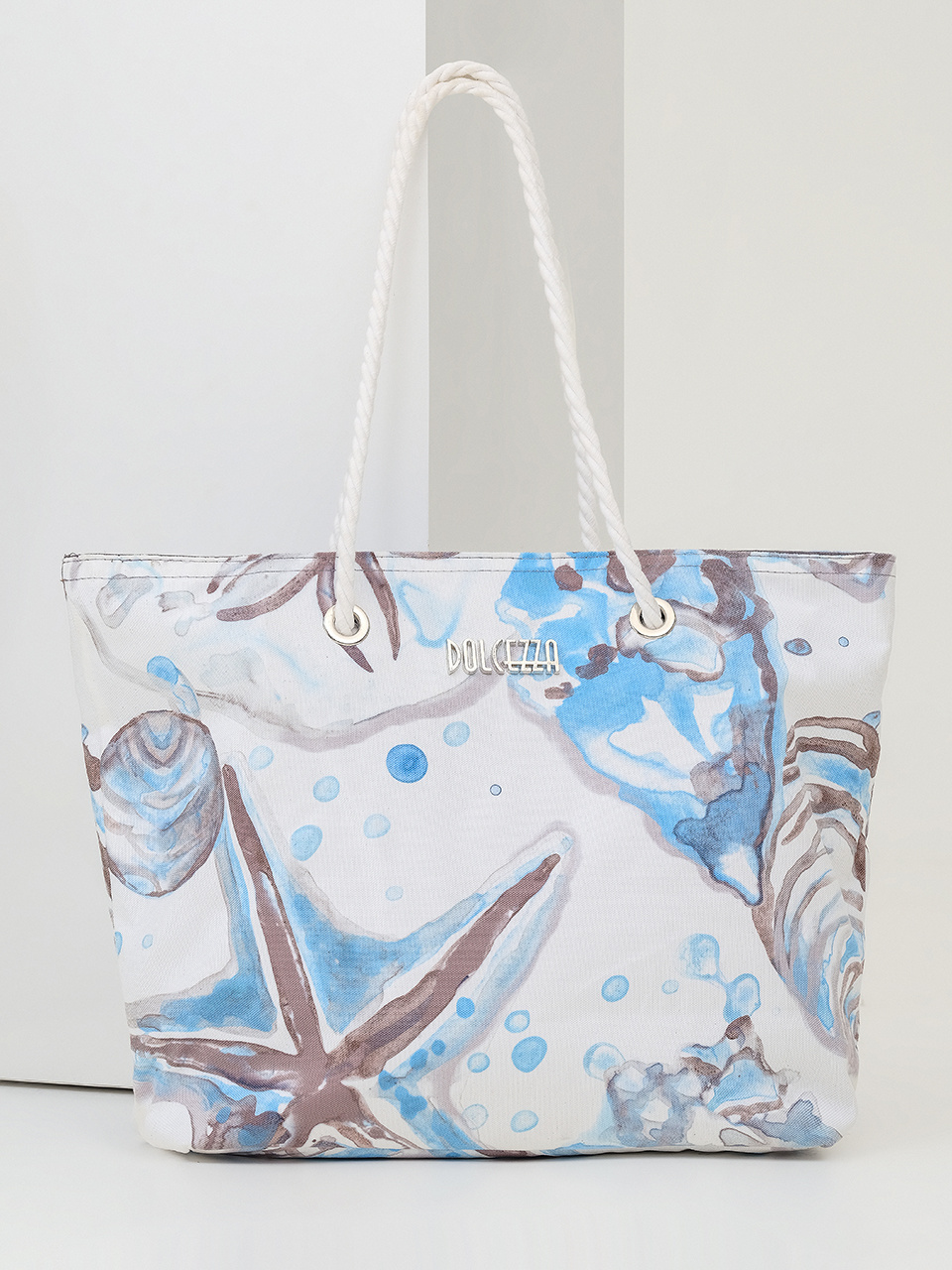 Printed Canvas Beach Bag-1