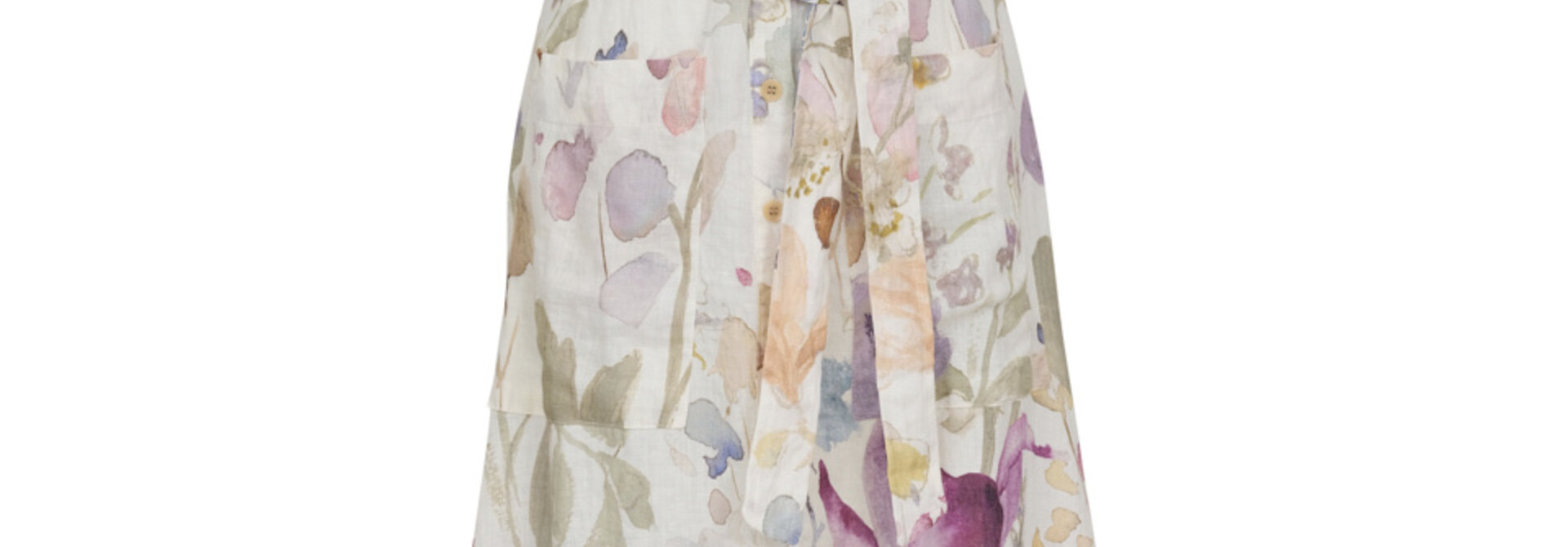 Floral Print Linen Dress