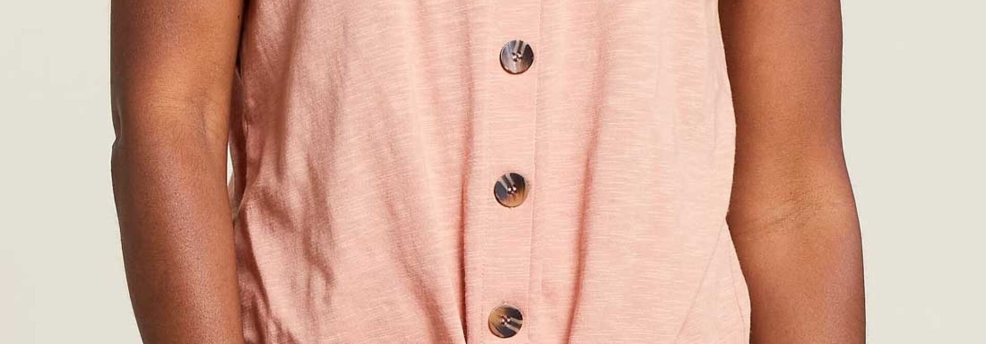 Short Sleeve Tie Front Top