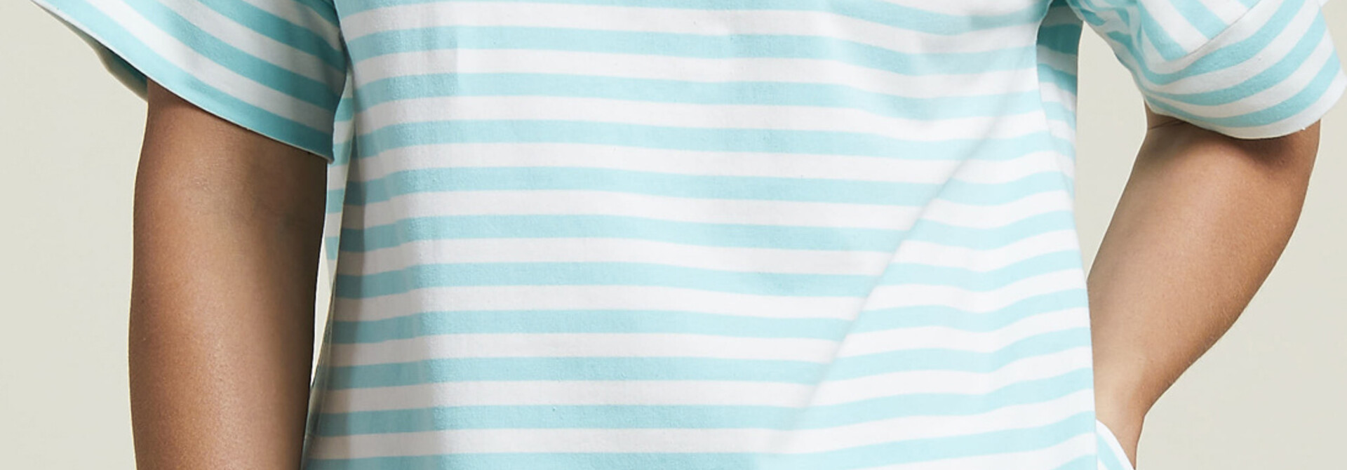 Contrast band Short Sleeve Top