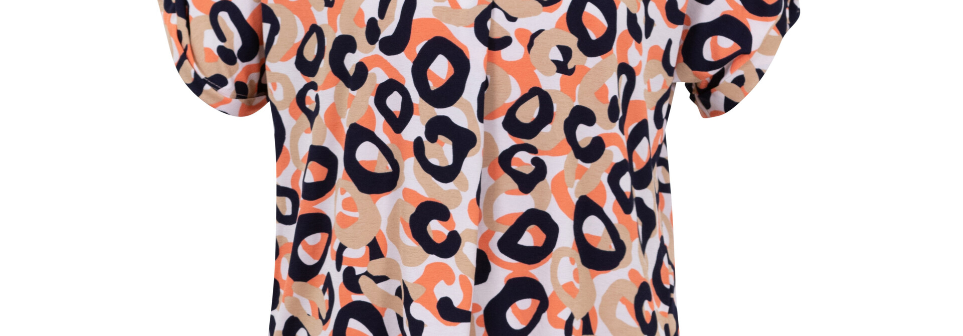 Printed Short -Sleeve Top