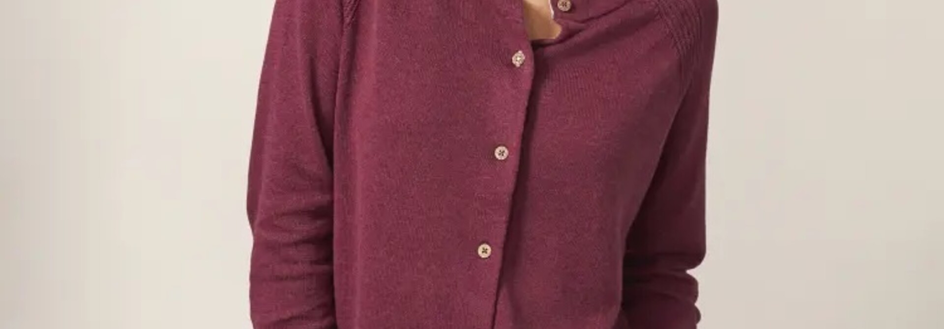 Organic Cotton Button Front Cardigan