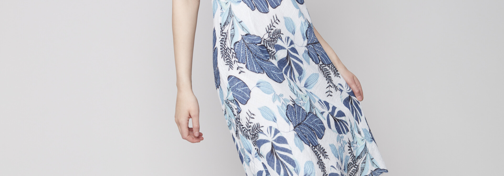 Sleeveless Cotton V-Neck Dress