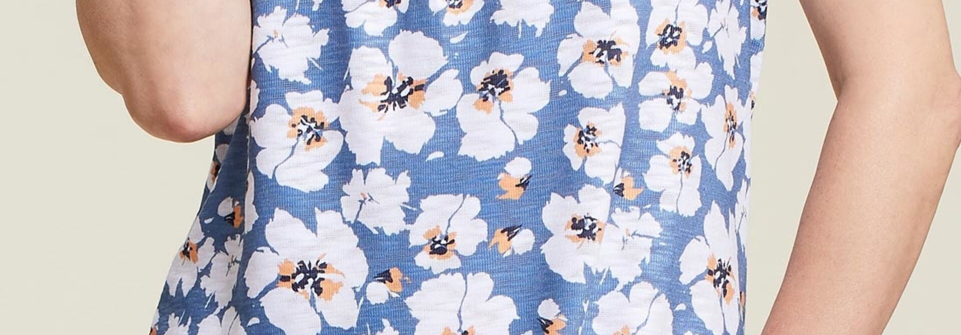 Scoop Neck Floral Tee