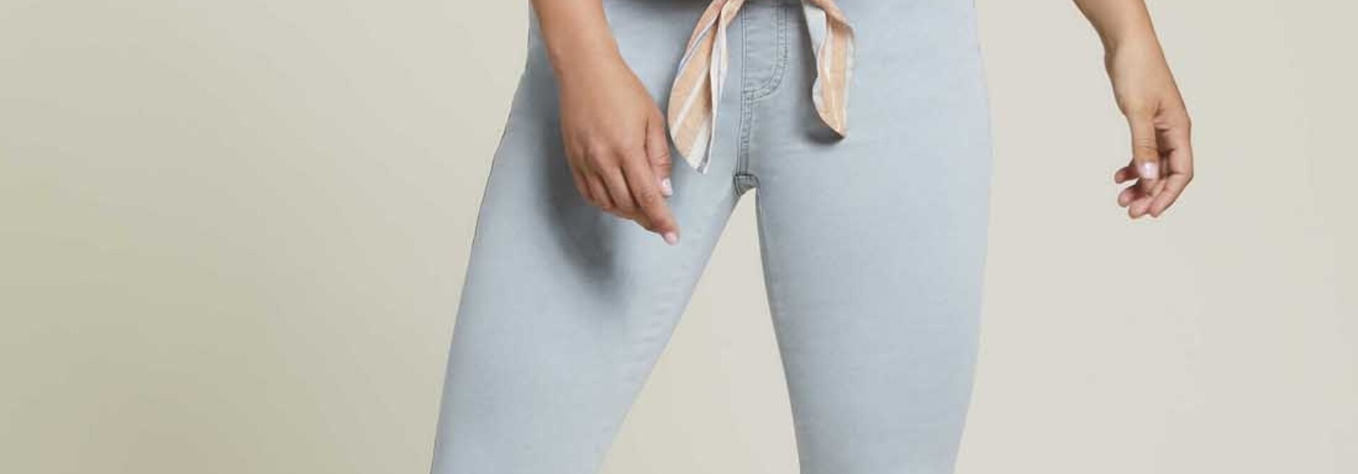 Striped Tie Front Top