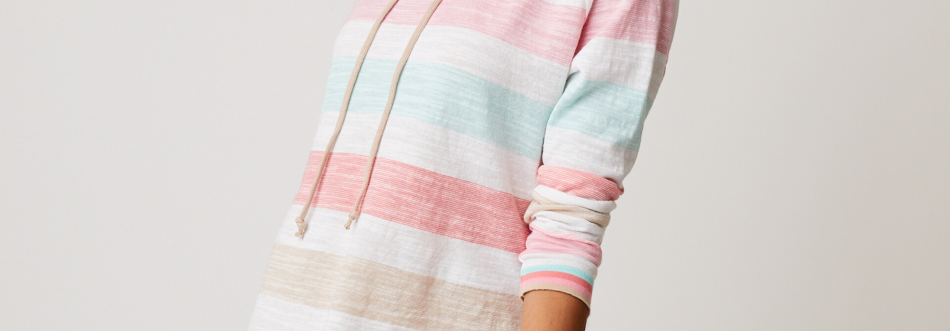 Striped Cotton Hoodie
