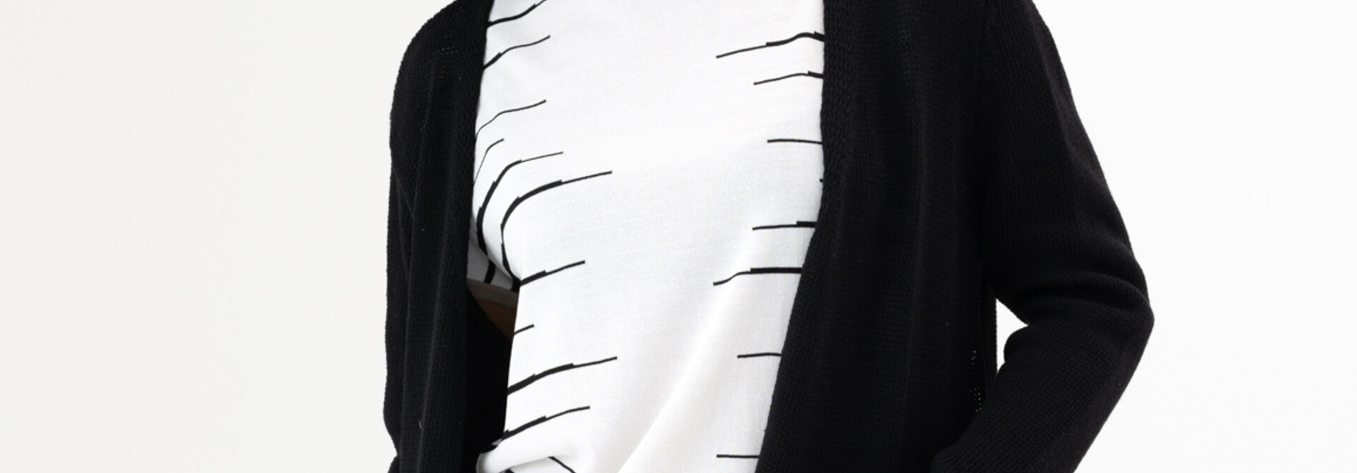 Black Cotton Cardigan