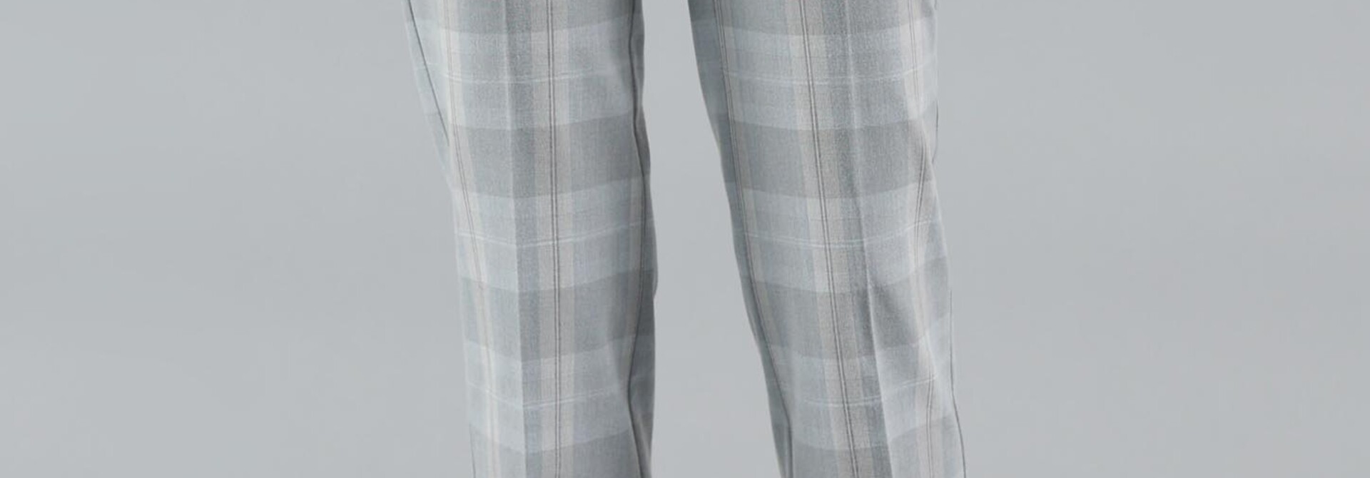 Light Grey Plaid Pants