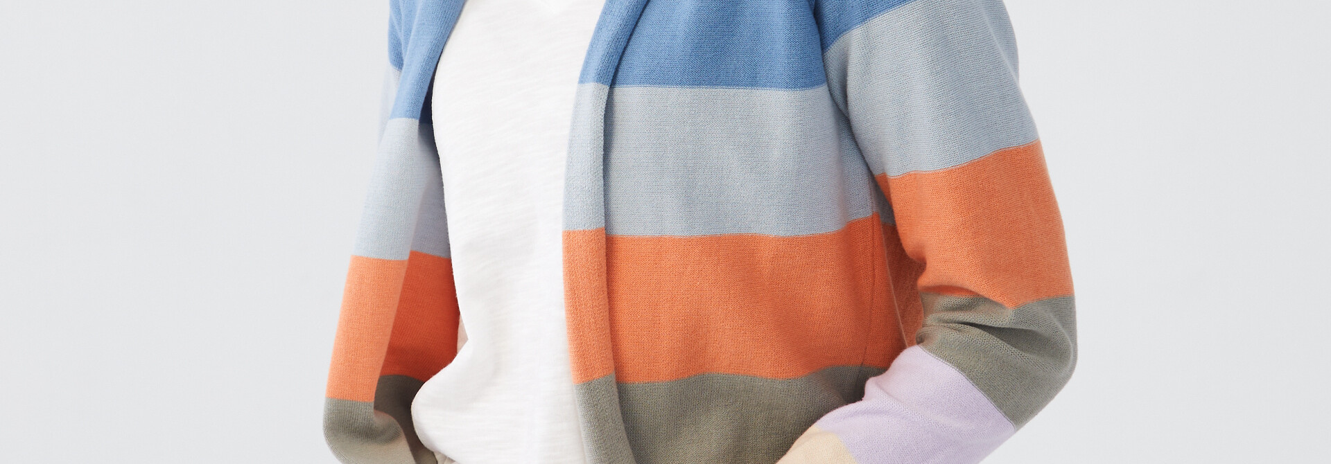 Rainbow Striped Cardigan