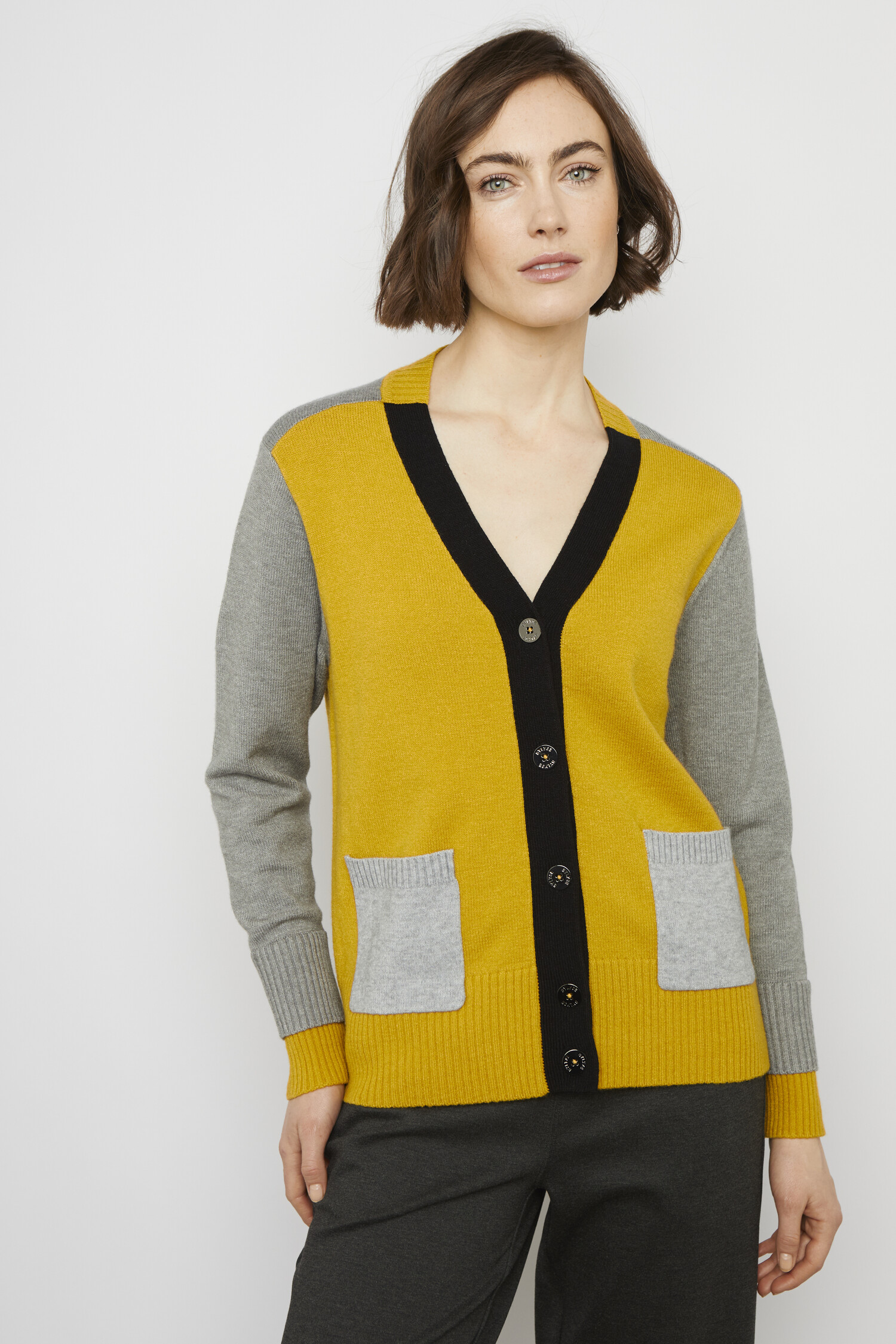 BYLESE Colour Block Cardigan | Dan Joyce Clothing - Dan Joyce Clothing