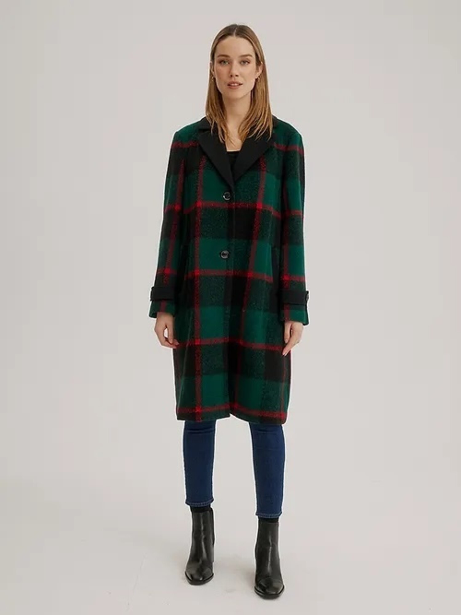 Plaid wool coats sale