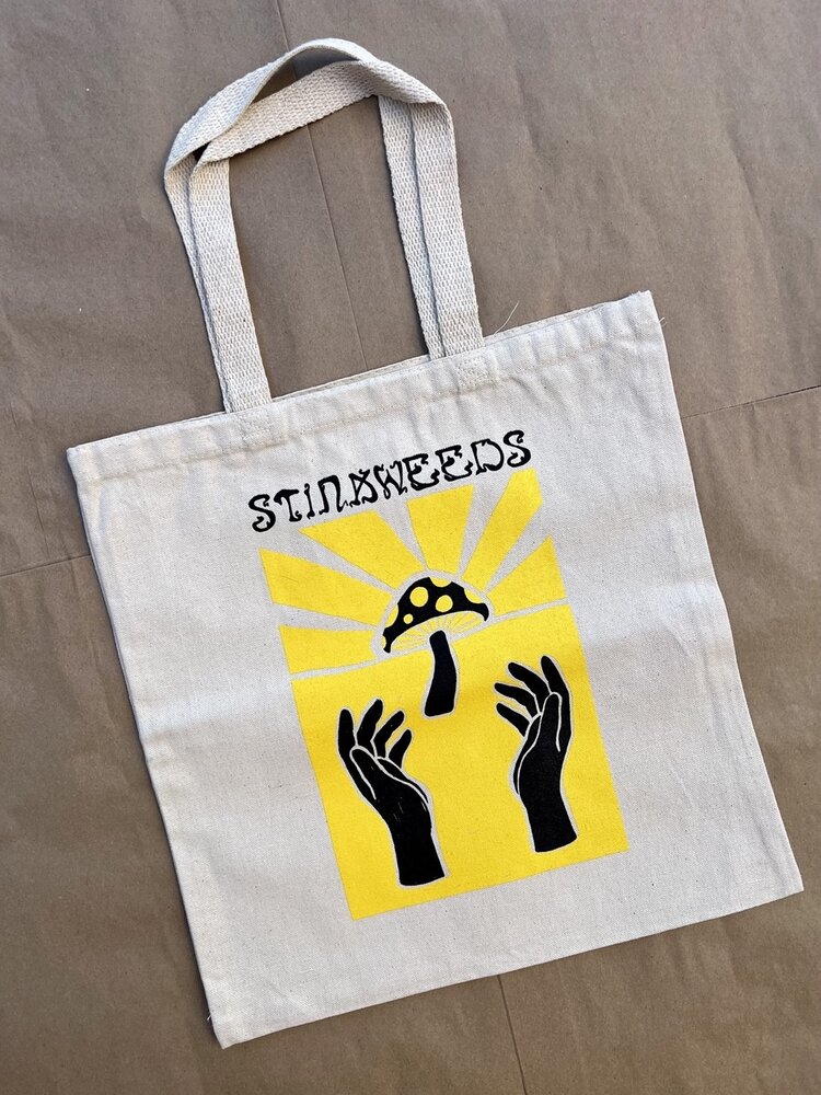 Stinkweeds Tote Bag - Zine 002 Art Mushroomss