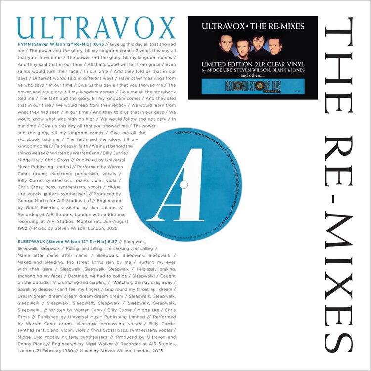 Ultravox - The Re-Mixes LP