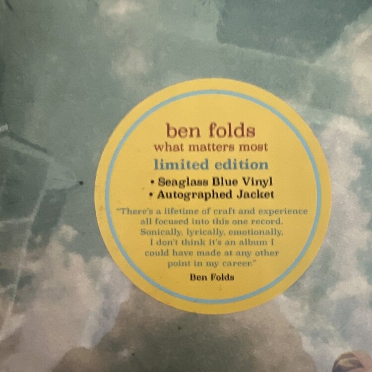 Rock / Indie / Alternative Folds, Ben - What Matters Most LP (blue + autographed)