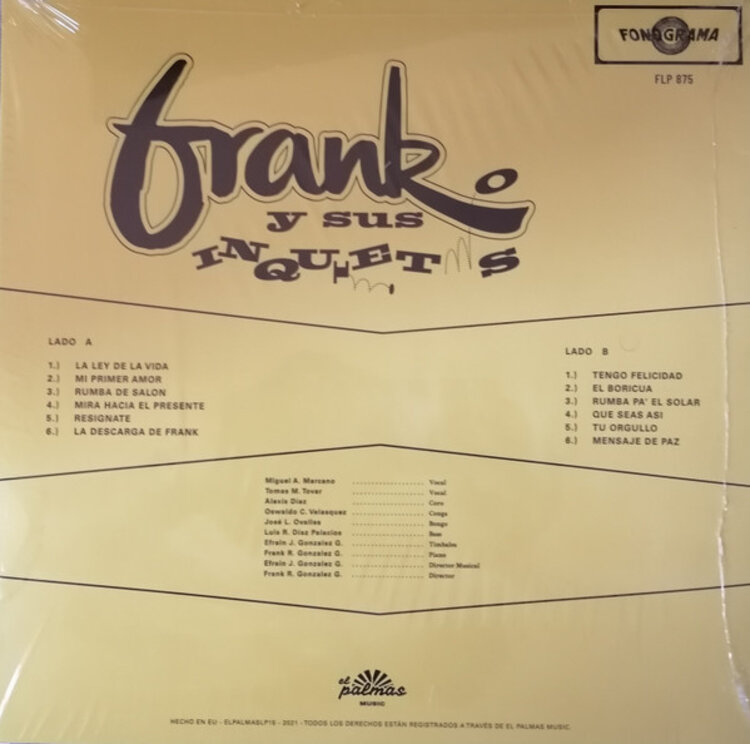 Frank Y Sus Inquietos ST LP