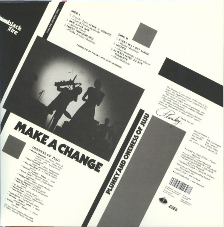 World Plunky and Oneness Of JuJu - Make A Change LP