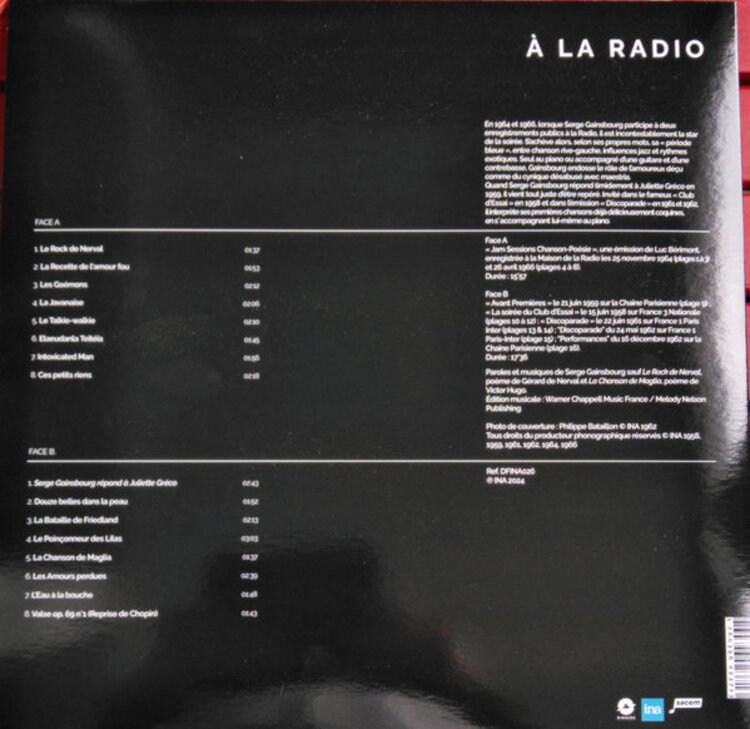 World Gainsbourg, Serge - A La Radio LP