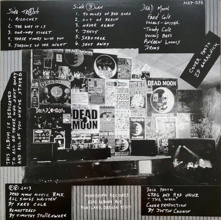 Punk / Hardcore Dead Moon - Trash & Burn LP