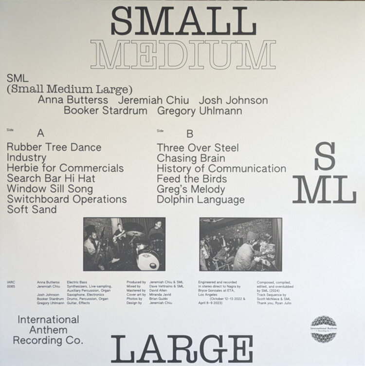 Jazz SML - Small Medium Large LP (black)